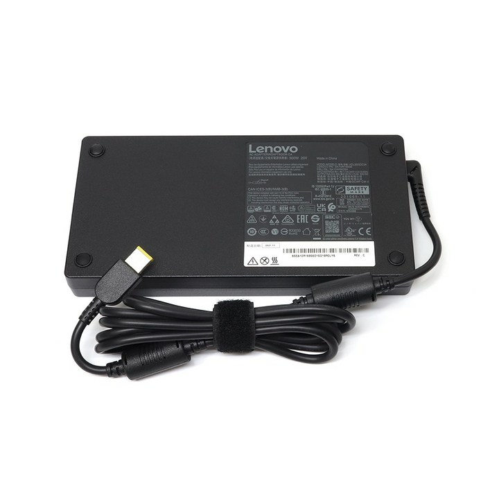 Lenovo 정품 20V 15A 300W 사각 슬림팁 어댑터 Legion 5 Pro 16ACH6 3080 3070 3060 전용 충전기, 1개 Lenovo 정품 20V 15A 300W 사각 슬림팁 어댑터 Legion 5 Pro 16ACH6 3080 3070 3060 전용 충전기, 1개