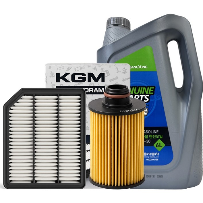 렉스턴스포츠칸 디젤 KGM 순정 엔진오일세트 6L