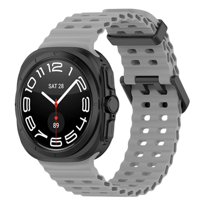 갤럭시워치 7 6 5 4 클래식 호환 스트랩 방수성 스포츠 마린 밴드 40mm 44mm 45mm 43mm 47mm 42mm 46mm, 그레이