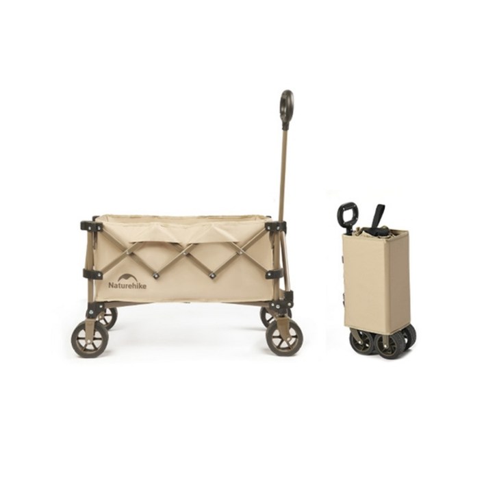 네이처하이크 JL 루빅스 큐브 웨건 미니 접이식 캐리어 카트 수레, 카키베이지