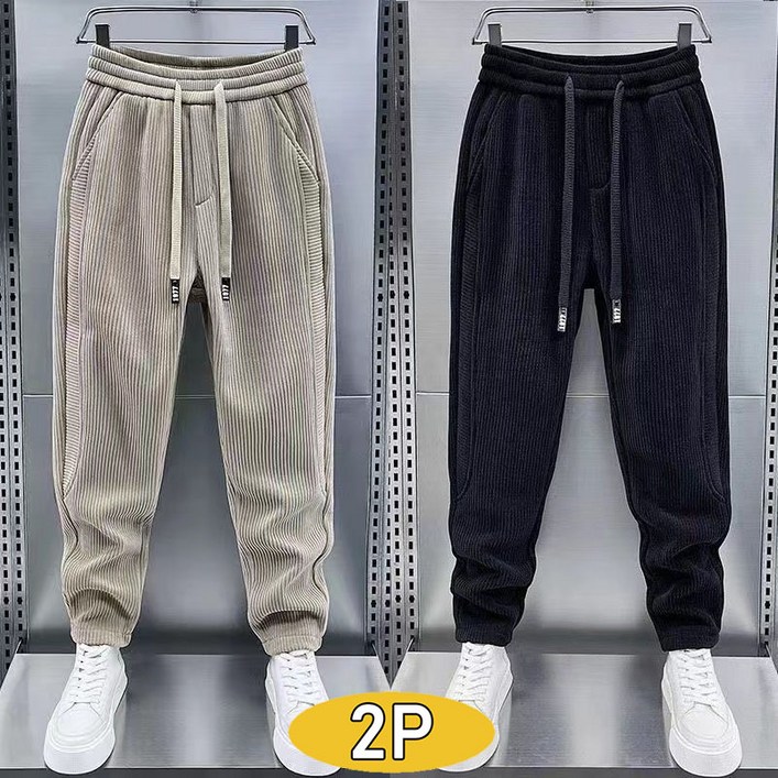 11 남성 캐주얼 코듀로이 조거 팬츠 스트링 배기핏 밴딩팬츠 데일리