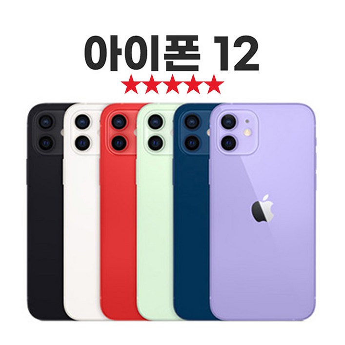 SUNRISE MALL 애플 아이폰12 Apple iPhone 중고폰 리퍼폰 공기계 자급제 알뜰폰, Iph12그린, 64GB