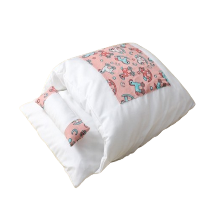 띵크마켓 따뜻함 소프트 애완용 침낭 이불 + 베개