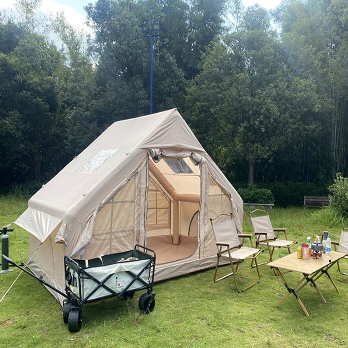 캠프텐버 하늘창문 감성 사계절 원터치 에어텐트, 5-6인용 (3m x 2.1m x 2m)