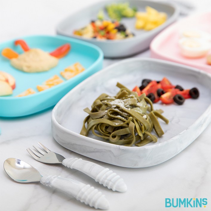 범킨스 실리콘 이유식 흡착 식판 트레이, 그레이, 1개