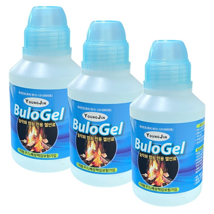 국산 젤 연료 액체 착화제, 3개, 330ml