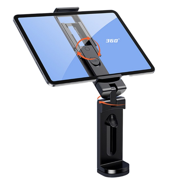트레블러 기내 여행 출장 거치대 핸드폰 태블릿 12인치 접이식 관절식 집게형 캐리어 셀카봉