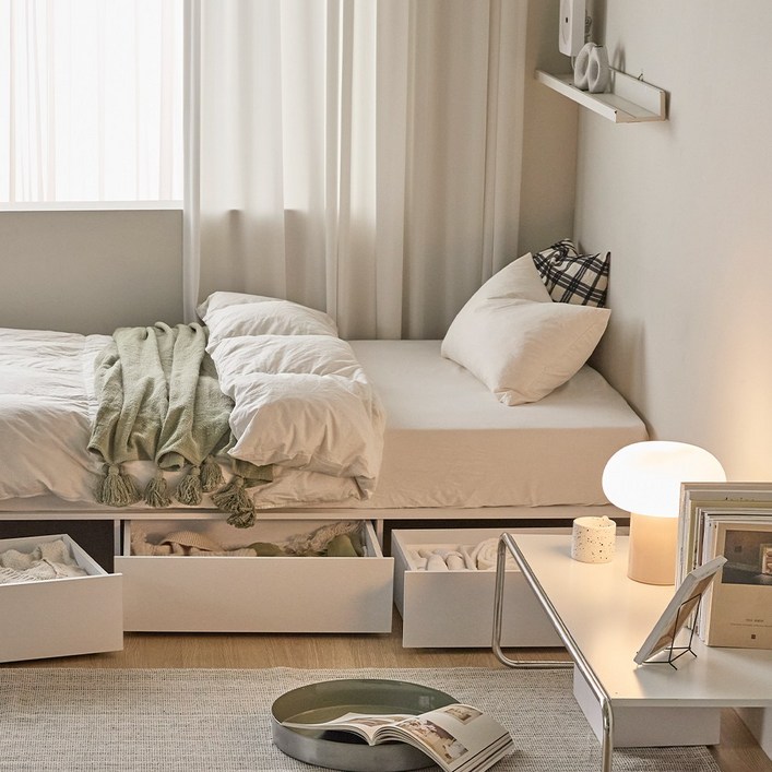 매트리 가득 무헤드 서랍침대 수납 침대프레임 SS 프레임 단독