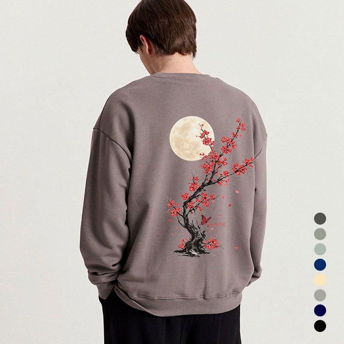 MF 프린팅 오버핏 스웨트 셔츠 맨투맨 스웻셔츠 그래픽 프린트8color