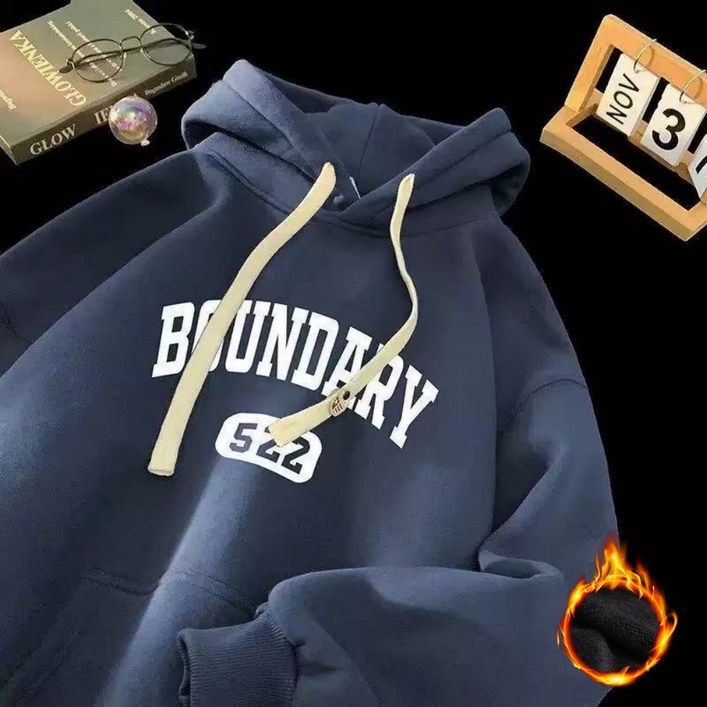 오스틱니 2025 신상 초특가 남성용 가을 겨울용 기모 루즈핏 후드티