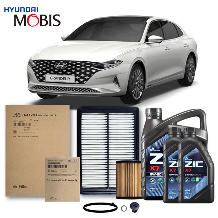 더뉴 그랜저 IG 1922년식 2.5 가솔린 순정필터지크오일 5W30 3종, 1개