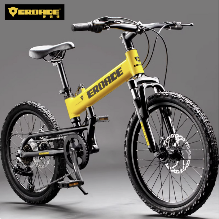 엘모빌 접이식 MTB 산악 자전거 튼튼한 오프로드 초경량 남녀공용, 블랙 24인치, 1개, 166cm