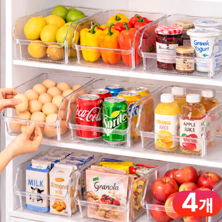 리빙에이드 깔끔수납 냉장고 정리 다용도 트레이 대형