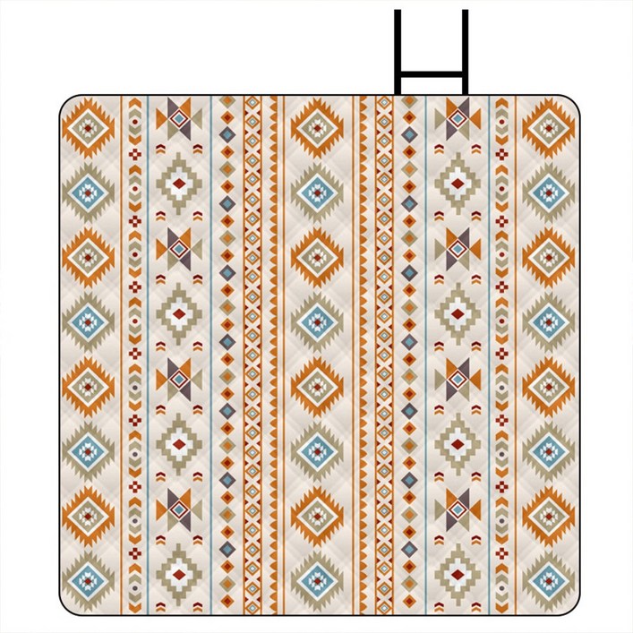 루본 감성 보헤미안 캠핑 방수매트 피크닉 방수돗자리 소형~대형, 보헤미안크림