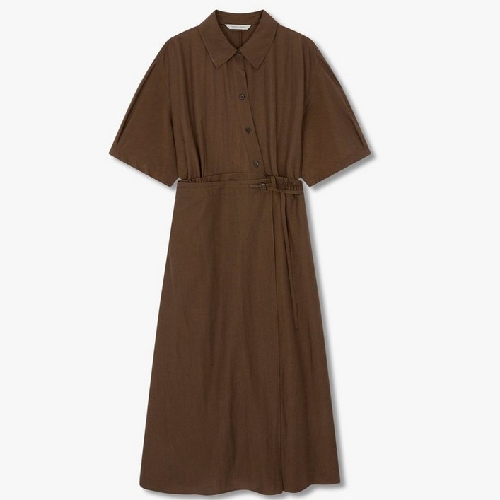 매장정품 VOV 보브 하프 슬리브 랩 디테일 셔츠 원피스7155337002 1180067