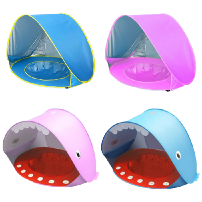 REGN KC인증 신상 바닷가 물놀이 원터치텐트 모래놀이 미니 그늘막, 02. 기본블루, 1개