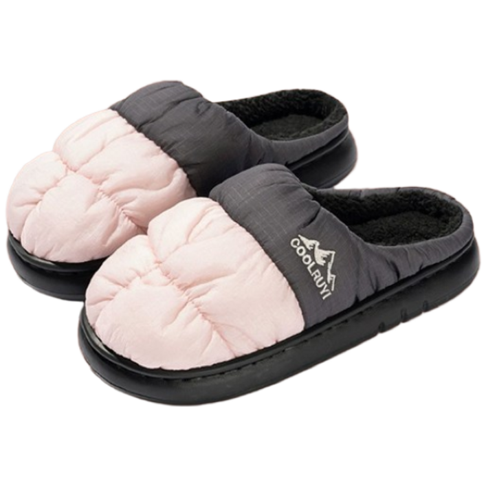 쿨런 방수 캠핑 겨울 보온 여성 패딩털슬리퍼
