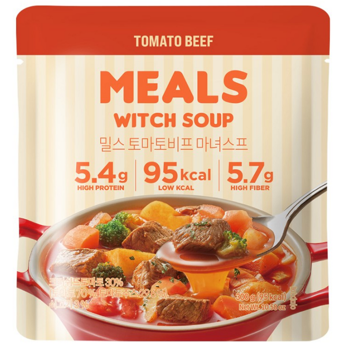밀스 토마토비프 마녀스프, 10개, 300g