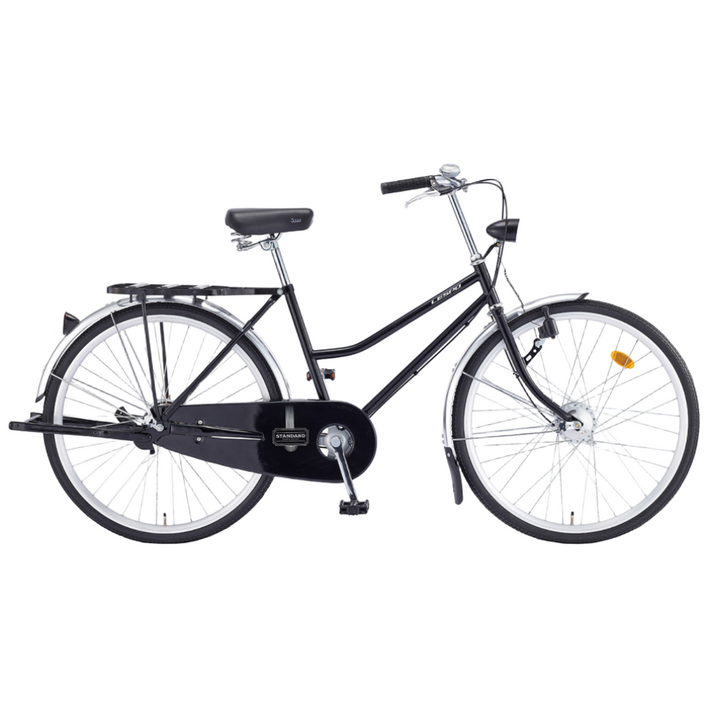 2026 삼천리 레스포 26 표준 스탠다드 자전거 클래식 시티형 스틸프레임 짐받이 우체부자전거, 1개, 167cm, 블랙(99%조립)