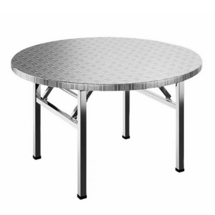 데이엘라 원형 접이식 다용도 스텐 테이블 야외 대형 식탁, 그레이 100cm