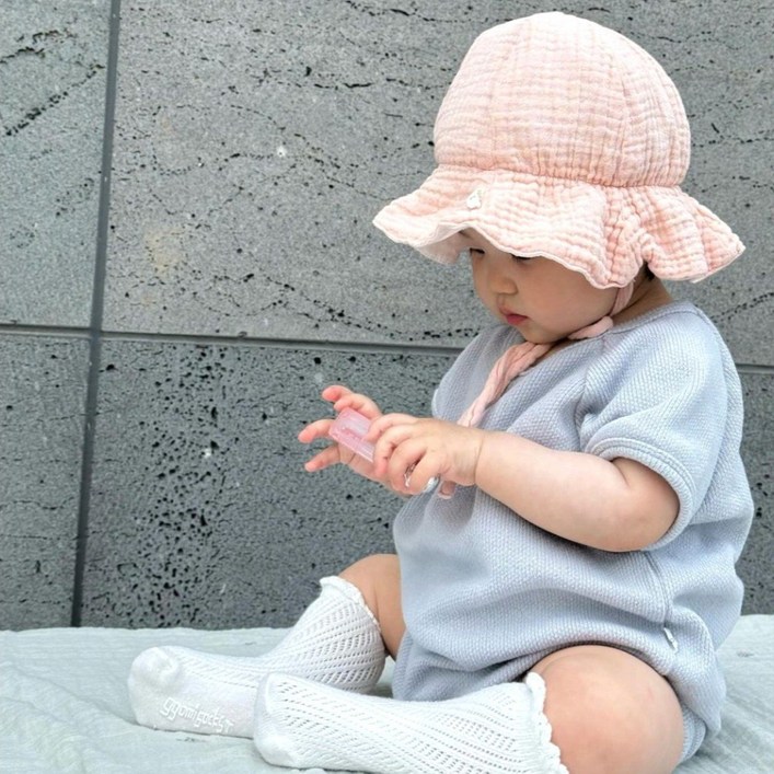 메롱베베 아기모자 면 거즈햇 벙거지 여름모자 보넷모자 신생아 애기 유아