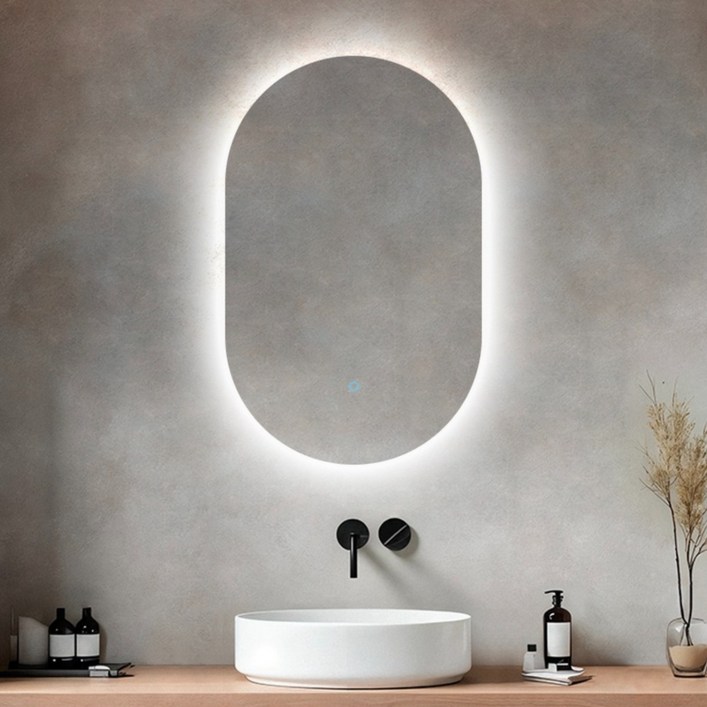 인퍼시스 노프레임 간접조명거울 욕실거울 화장대 LED 터치스위치