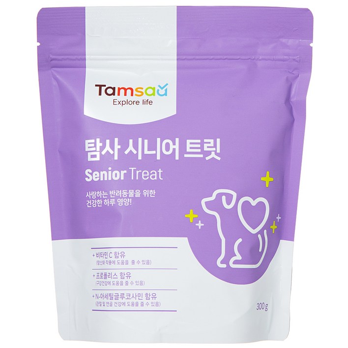 탐사 강아지 영양제, 뉴트리션 트릿 시니어 케어, 300g