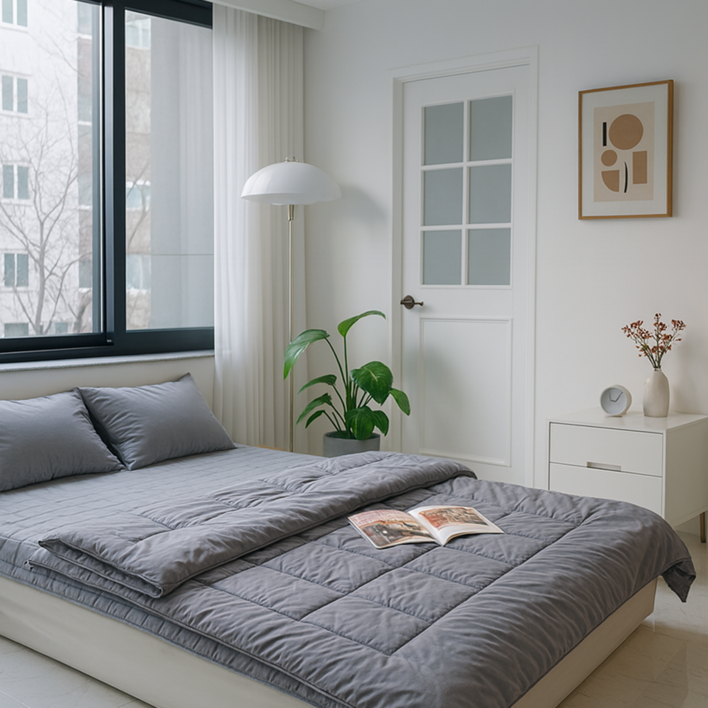 헤온 먼지없는 사계절 부드러운 차렵이불 세트