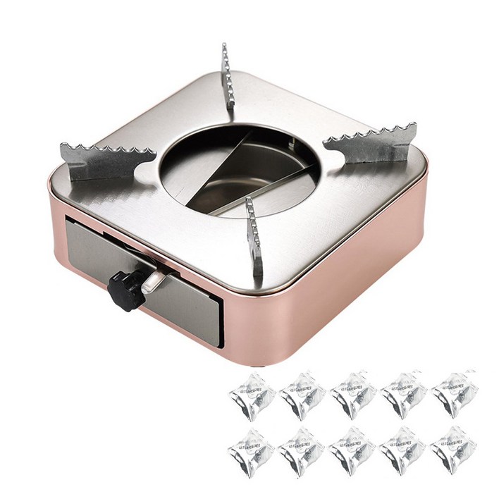 비타씨앤시 미니화로 스토브 스틸워머  라온 에탄올 고체연료 30g x 10p 세트, 핑크워머, 1개