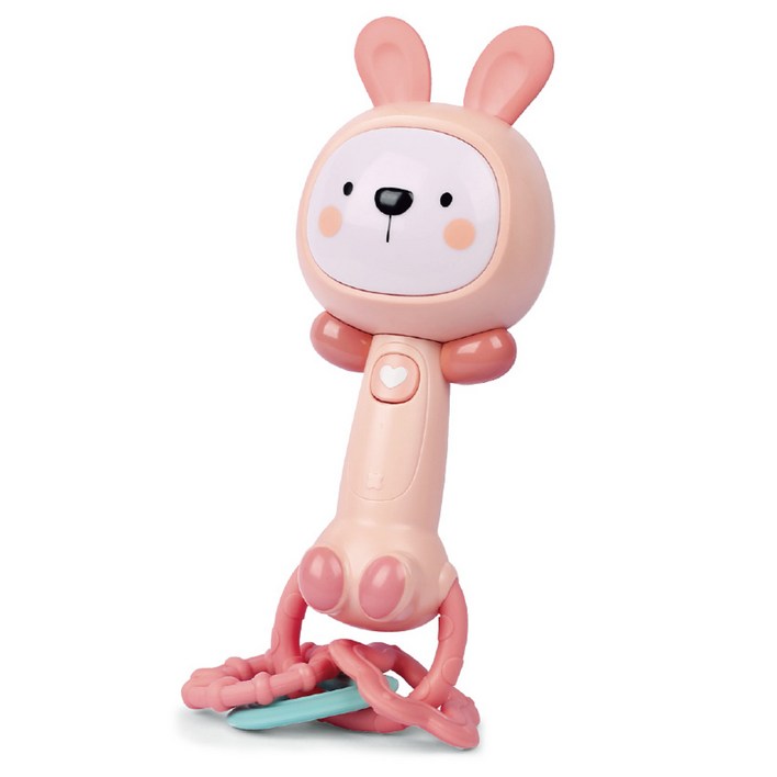 해피플레이 유아용 흔들어 해피 동물 멜로디봉, 토끼