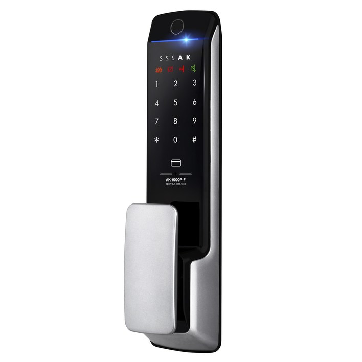 에버넷 무타공 롱 푸쉬풀 도어락 AK-9000P-F, AK-9000P-F, 고객직접설치
