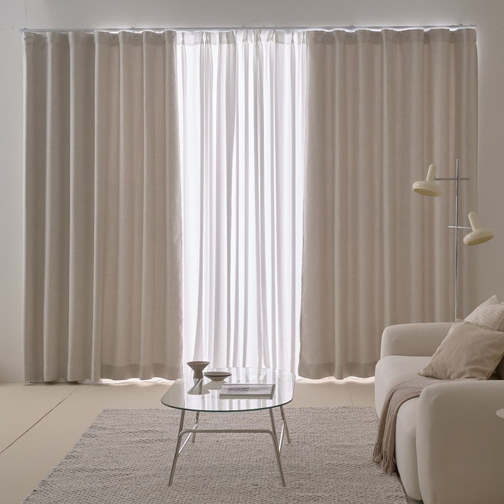 모던하우스 ON 메모리 암막커튼 높이조절 반창문 2개세트