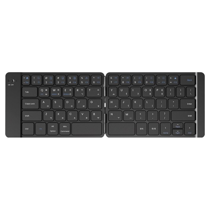 엑토 저소음 접이식 슬림 휴대용 무선 블루투스 키보드, BTK-13, 블랙