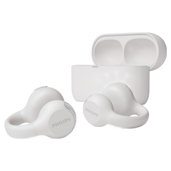 필립스 오픈타입 무선 5.4 이어커프 블루투스 이어폰, TAQ2000, 화이트