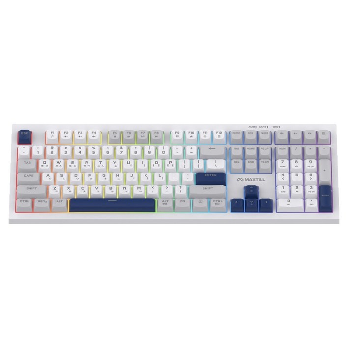 맥스틸 무소음 RGB 게이밍 사무용 유선 키보드