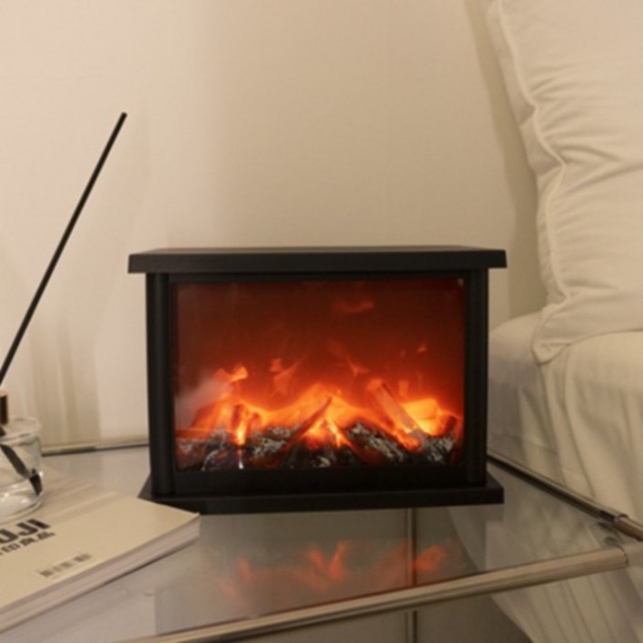 레나에너지 ASMR 소리나는 불멍 크리스마스 LED 인테리어 벽난로 무드등