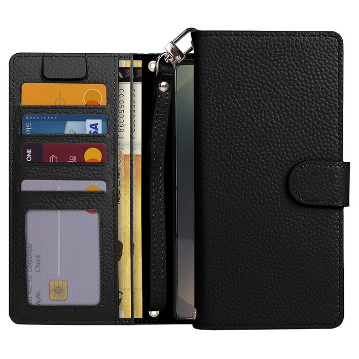 에센스웨어 에센셜 천연 소가죽 다이어리 휴대폰 케이스  오플 스트랩 세트