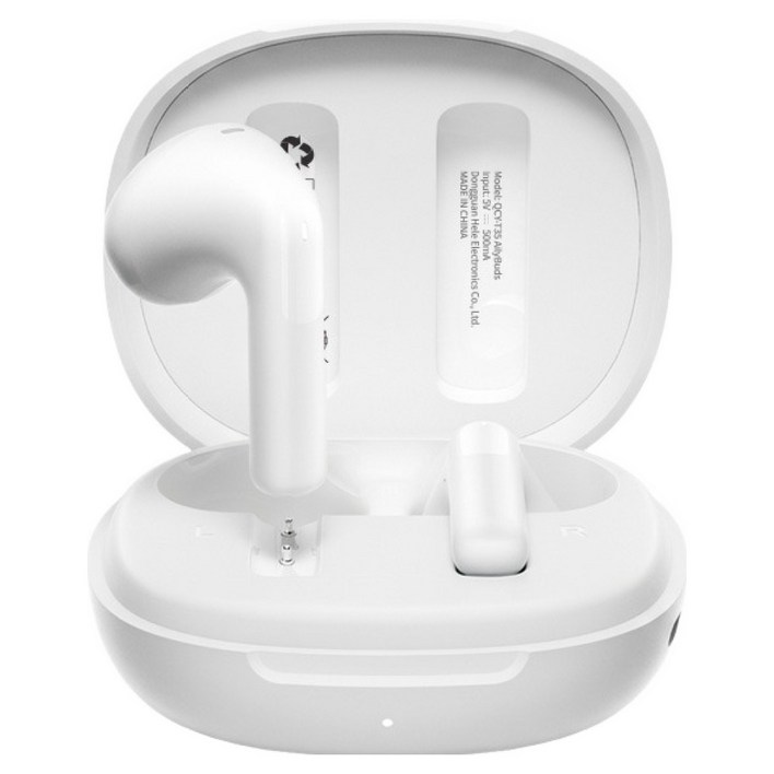 QCY 에일리버즈 Hi Res LDAC 오픈형 무선 블루투스 이어폰, 화이트, 4.5시간, 방수가능