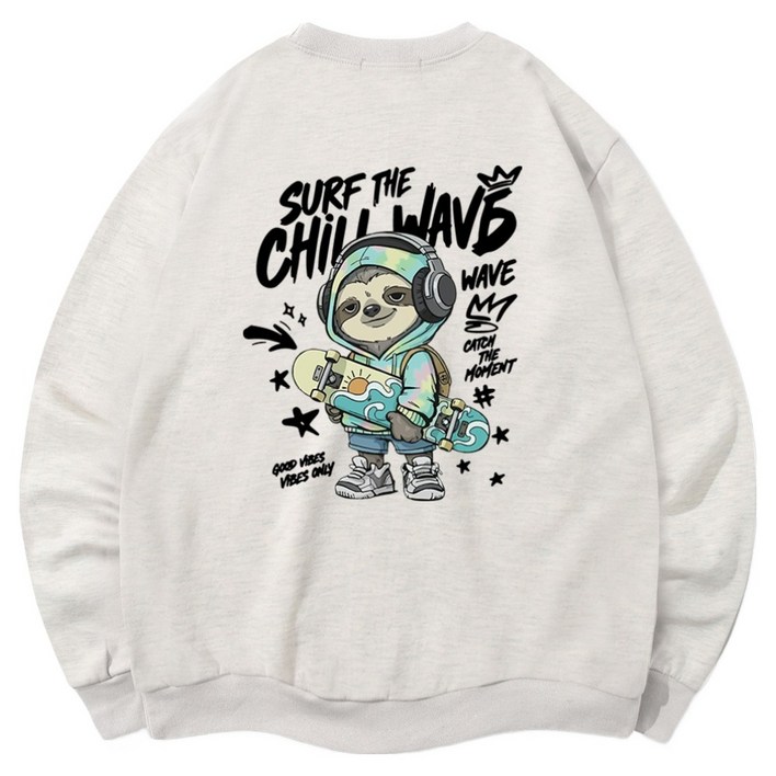 일루소 남녀공용 소프트 특양면 칠웨이브 맨투맨