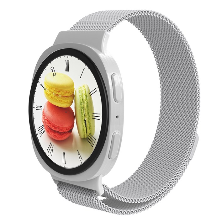 로랜텍 갤럭시워치 호환 마그네틱 메탈 스트랩, 라이트그레이, 1개