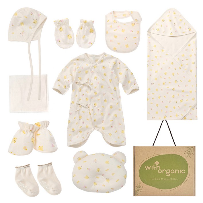 위드오가닉 신생아용 출산선물 10종세트