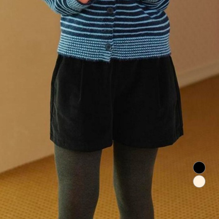 비키 여성용 허리 밴딩 코듀로이 면 반바지 TJPAI2207