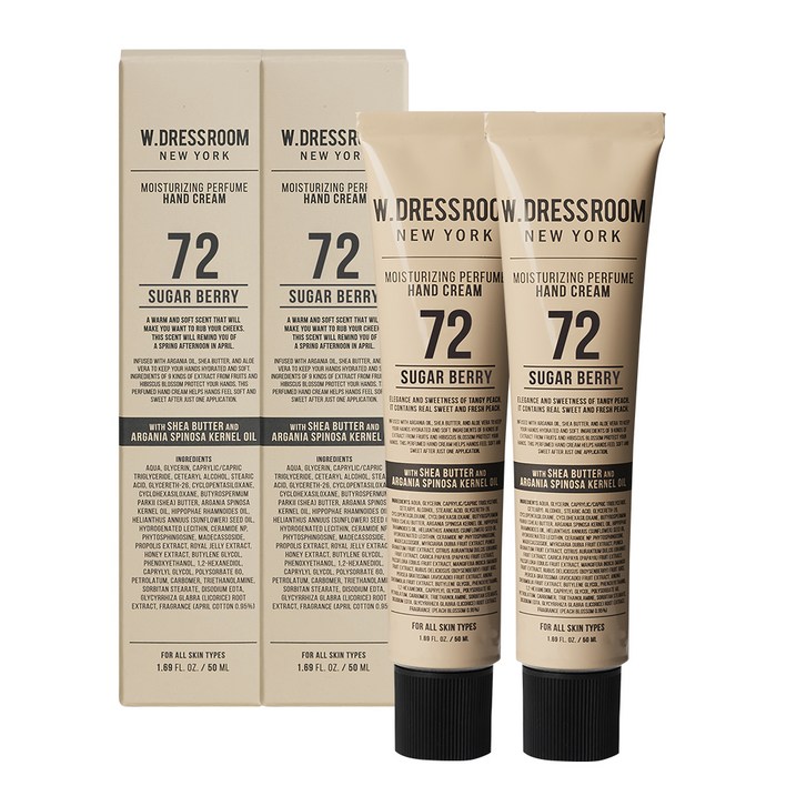 더블유드레스룸 퍼퓸 핸드크림 72 슈가베리, 50ml, 2개