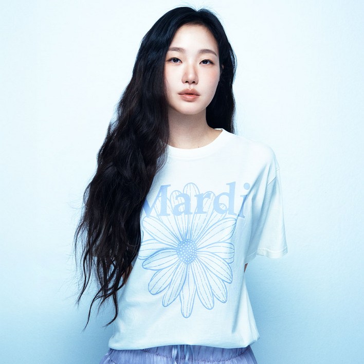 마르디메크르디 여성용 플라워 면 티셔츠