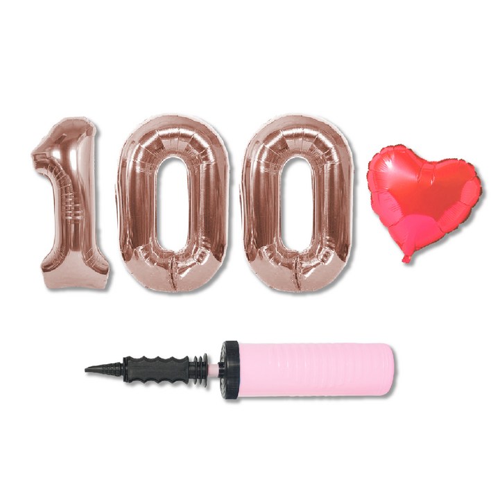 올댓파티 100일 기념일 풍선 패키지  핸드펌프 세트