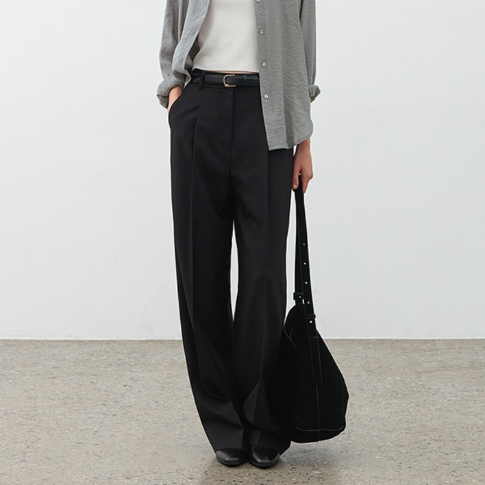 아틀리에나인 여성용 기본긴 에센셜 컴피 턱 팬츠 PT5683