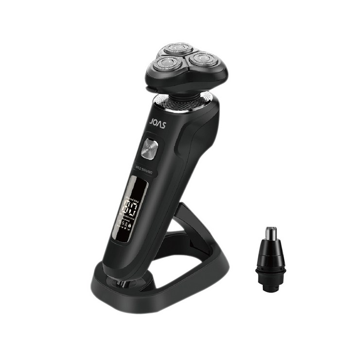 조아스 컴플리트 3중 회전식 생활방수 USB 충전식 잠금기능 전기면도기, 단일 색상, JR5530