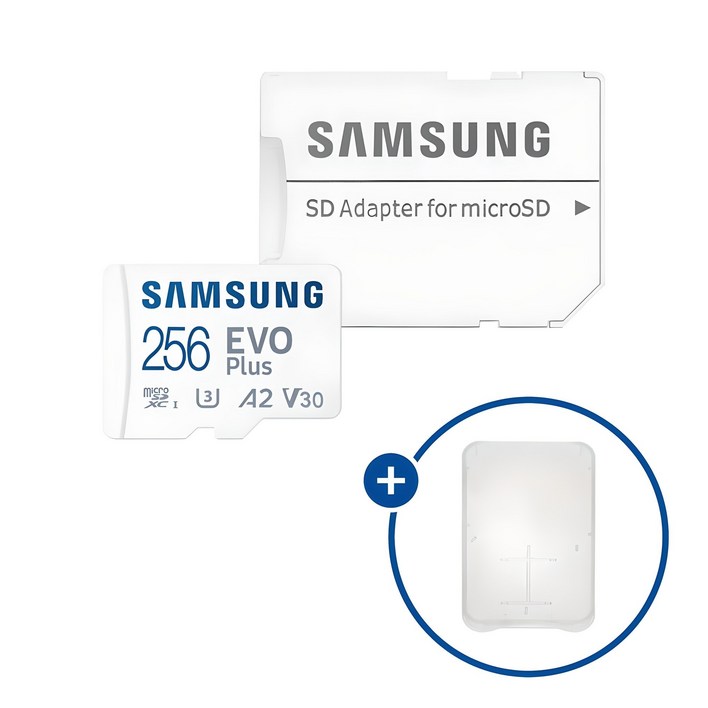 삼성전자 공식인증 정품 마이크로SD카드 EVO PLUS MBMC256SAKR SD카드 케이스