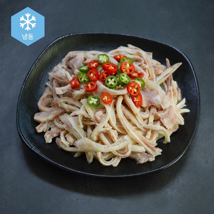 삶은 돼지귀 슬라이스 국내산 간식 냉동 국밥 순대국재료 500g