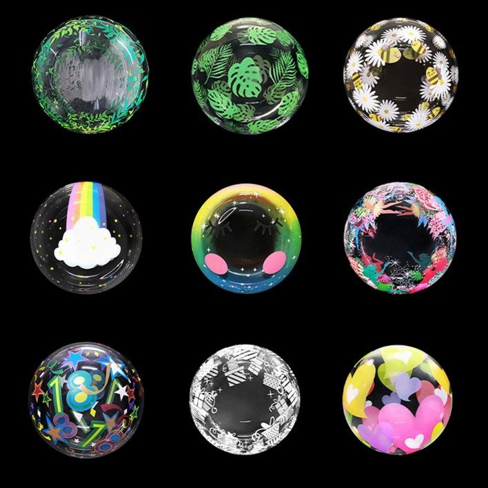 50cm 모양 인쇄 버블 풍선 레터링 PVC